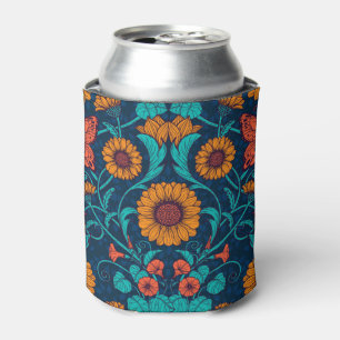 Jugendstil-Gänge in blau und gelb Dosenkühler