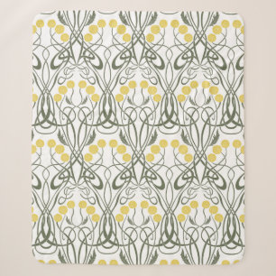 Jugendstil Gelbe Rosen und geschwungene Stiele Sherpadecke