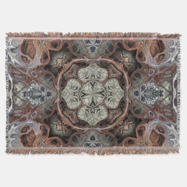 Jugendstil geometrisch Vintages Muster Decke (Vorderseite)