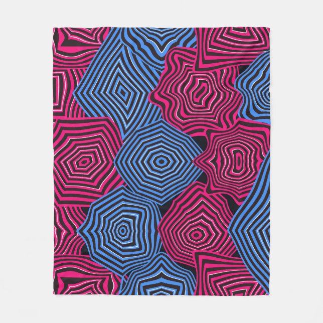 Jugendstil geometrisches Muster  Fleecedecke (Vorderseite)