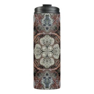 Jugendstil geometrisches Vintage-Muster Thermosbecher