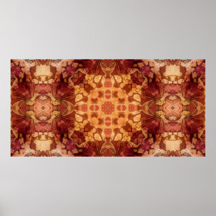 Jugendstil-geometrisches Vintages Ziermuster i Poster