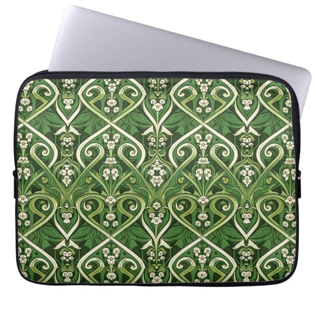 Jugendstil giftiges Maiglöckchen Laptopschutzhülle (Vorderseite)