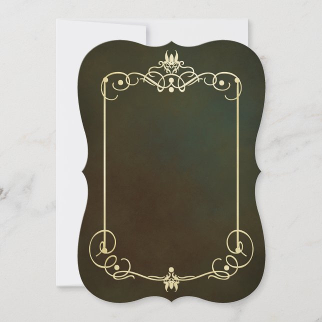 Jugendstil, Gold, dunkel aquamarin, Viktorianisch, (Vorderseite)
