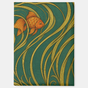 Jugendstil-Goldfisch  Magnet