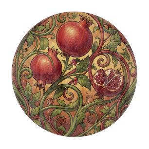 Jugendstil-Granatapfel-Ornamentmuster Schneidebrett
