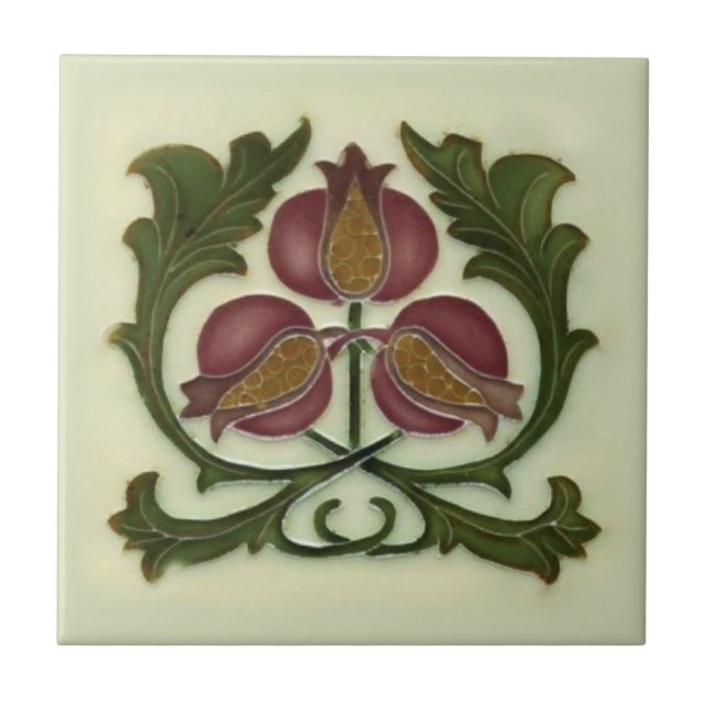 Jugendstil-Granate Reproduktion Antiquitätenmuseum Fliese (Vorderseite)