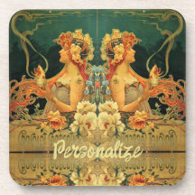 Jugendstil-heiße Schokoladenblütenwerbung
