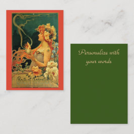 Jugendstil-heiße Schokoladenblütenwerbung Mitteilungskarte