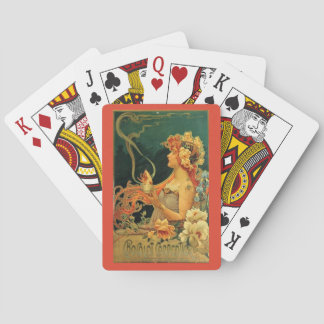 Jugendstil-heiße Schokoladenblütenwerbung Spielkarten