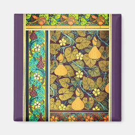 Jugendstil Herbst florale elegante Gourmet lila Magnet