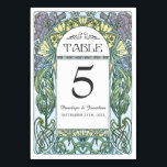 Jugendstil-Hochzeitskarten (Set #1) Tischnummer<br><div class="desc">Jugendstil-Hochzeitskarten. Teil eines passenden Hochzeitseinladungs-Set.</div>