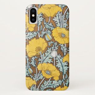 Jugendstil-Illustration Mohn Gelbe Blume Case-Mate iPhone Hülle