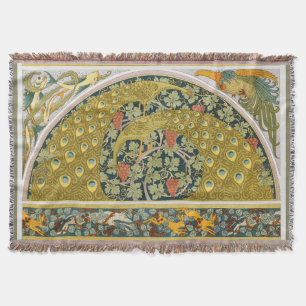 Jugendstil im Pfauenstil - runder, aufwändiger Ent Decke