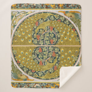 Jugendstil im Pfauenstil - runder, aufwändiger Ent Sherpadecke