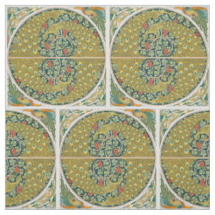 Jugendstil im Pfauenstil - runder, aufwändiger Ent Stoff