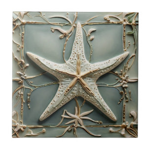 Jugendstil-Imitats Starfish Sea Star Fliese
