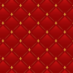 Jugendstil in Weihnachten Rot und Gold Rundes Kissen