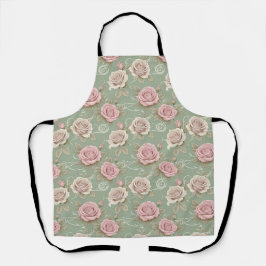 Jugendstil inspirierte Rosen in Schattierungen von Schürze