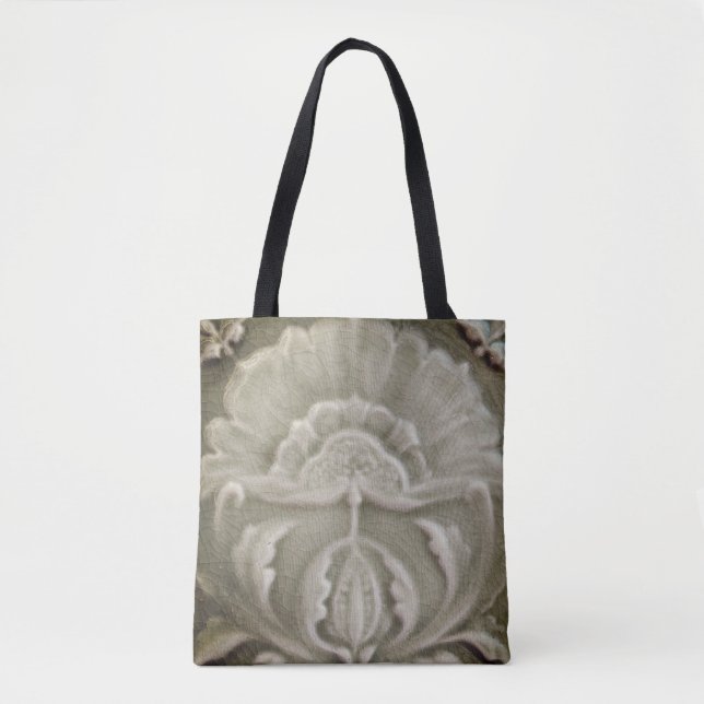 Jugendstil jugendstil Blume Fliesen Design braun Tasche (Vorderseite)
