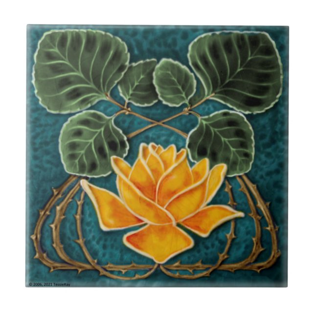 Jugendstil Jugendstil Jugendstil Repro c1900 Fliese (Vorderseite)
