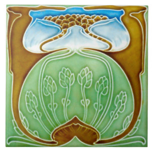 Jugendstil-Keramik-Kaminwandfliese Fliese