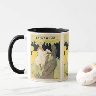 Jugendstil, La Goulue von Toulouse Lautrec Tasse