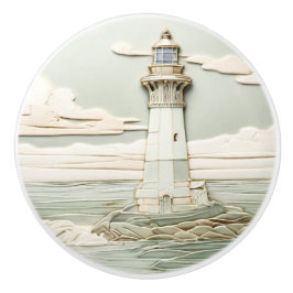 Jugendstil-Leuchtturm-Imitate Relief Light Mini Bl Keramikknauf
