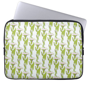 Jugendstil-Licht Ipomoea Tapete im Blumenmuster Ku Laptopschutzhülle