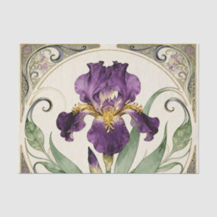 Jugendstil Lila Iris Seidenpapier
