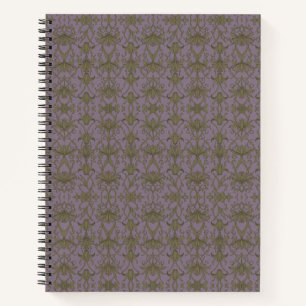 Jugendstil-Lilienranken-Bronze-Notizbuch Notizbuch