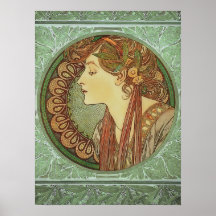 Jugendstil-Lorbeer von Alphonse Mucha