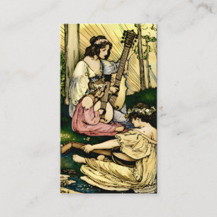Jugendstil-Märchenillustration Visitenkarte