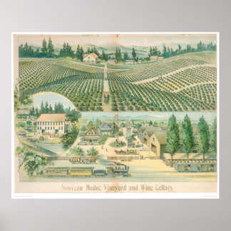 Jugendstil-Medoc-Weinkeller und Weinkeller (1213A) Poster