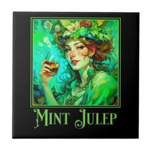 Jugendstil Mint Julep Fliese