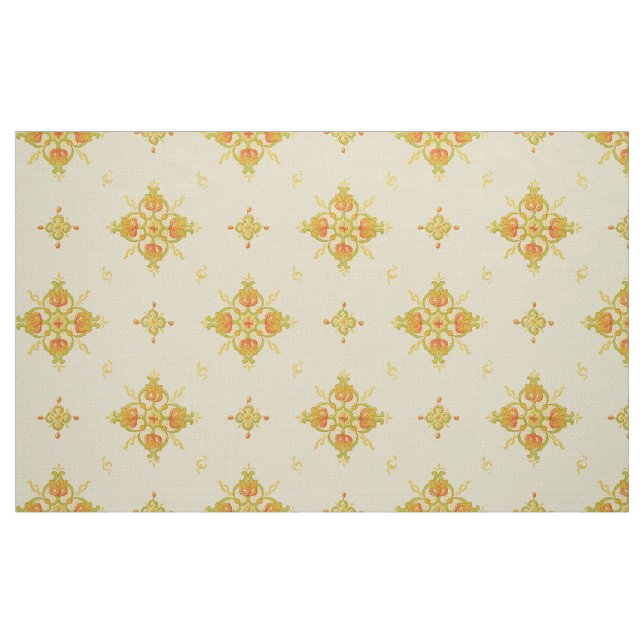 Jugendstil-Mission Stil Bänder von Tulpen Muster Stoff (Fat Quarter (45,7 x 55,9 cm))