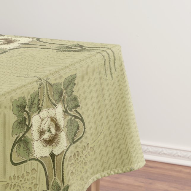 Jugendstil Mission Style White Blume Muster Tischdecke (Beispiel)