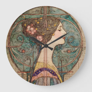 Jugendstil-Modell Große Wanduhr