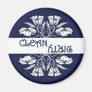 Jugendstil-Mohn-Magnet für die Spülmaschine Magnet