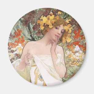 Jugendstil - Mucha - Parfümwerbung Magnet