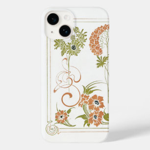 Jugendstil Muchal abstrakte Kunstpfirsich Case-Mate iPhone 14 Hülle