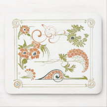 Jugendstil Muchal abstrakte Kunstpfirsich