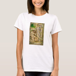 Jugendstil Musikmädchen Vintage-Illustration T-Shirt