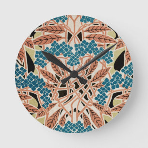Jugendstil-Muster #12 Runde Wanduhr