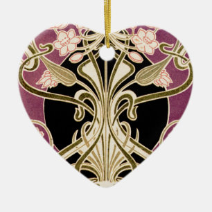 Jugendstil-Muster #2 Keramik Ornament