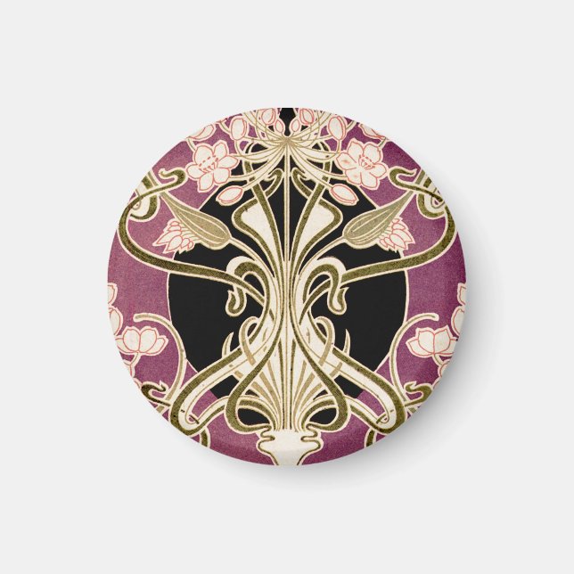 Jugendstil-Muster #2 Magnet (Vorne)