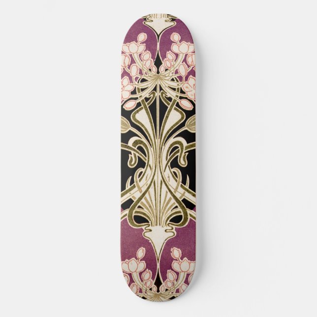 Jugendstil-Muster #2 Skateboard (Vorderseite)