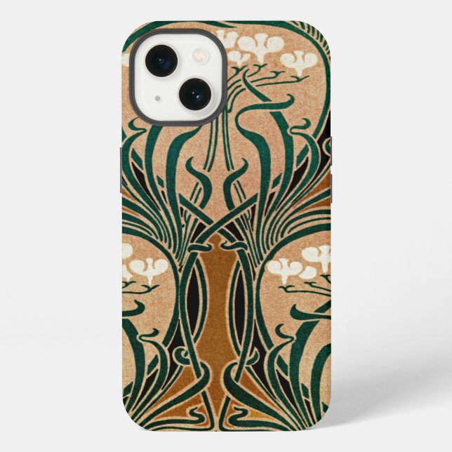 Jugendstil-Muster #9 iPhone Hülle (Rückseite)