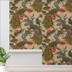 Jugendstil-Muster 'Der Pfau' von 1890 Tapete