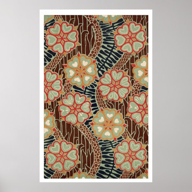 Jugendstil-Muster Nr. 2 in Emporio Moffa Poster (Vorne)